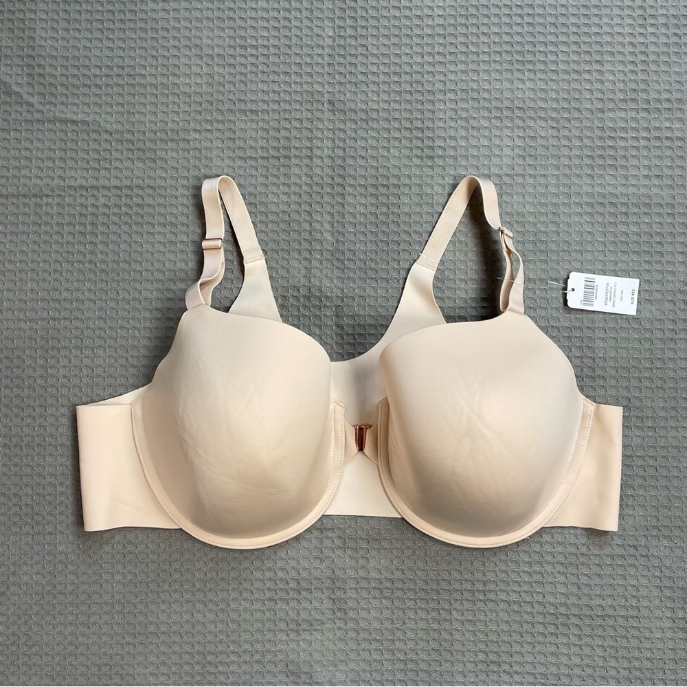 New Soma Vanishing 360 Bra 42C Perfect Coverage Front Close Beige